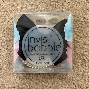 Invisibobble Black Spiral Hair Ring with Bow